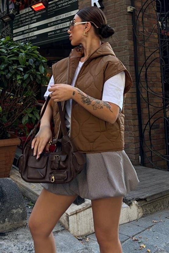Mra Fashion Sveta Kapitone Şişme Yelek 5144-08