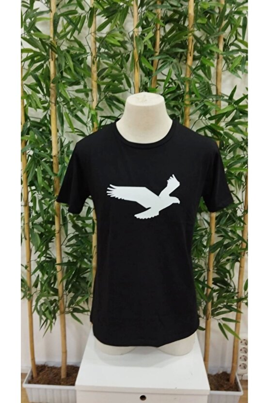 Erkek Kartal Baskılı Süprem T-shirt