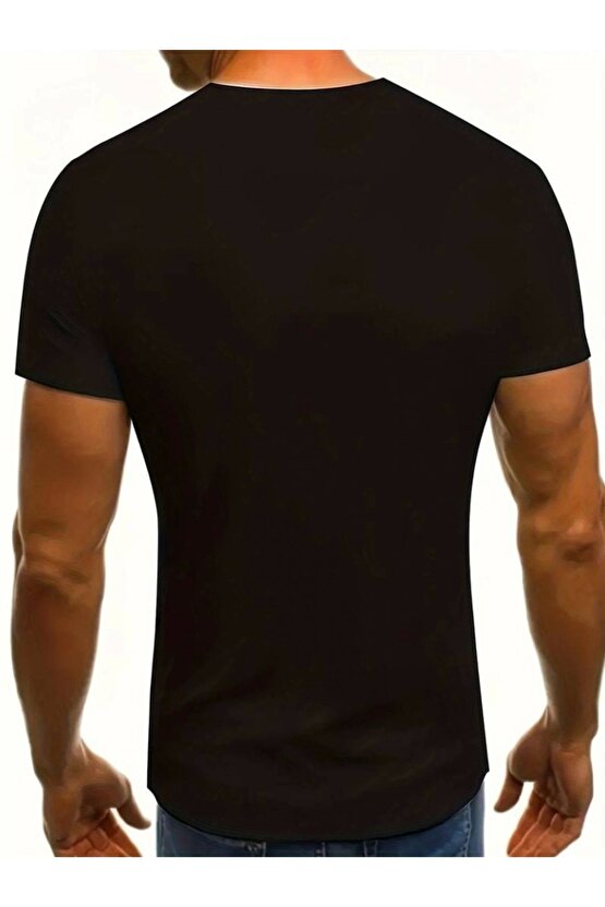Erkek Kartal Baskılı Süprem T-shirt