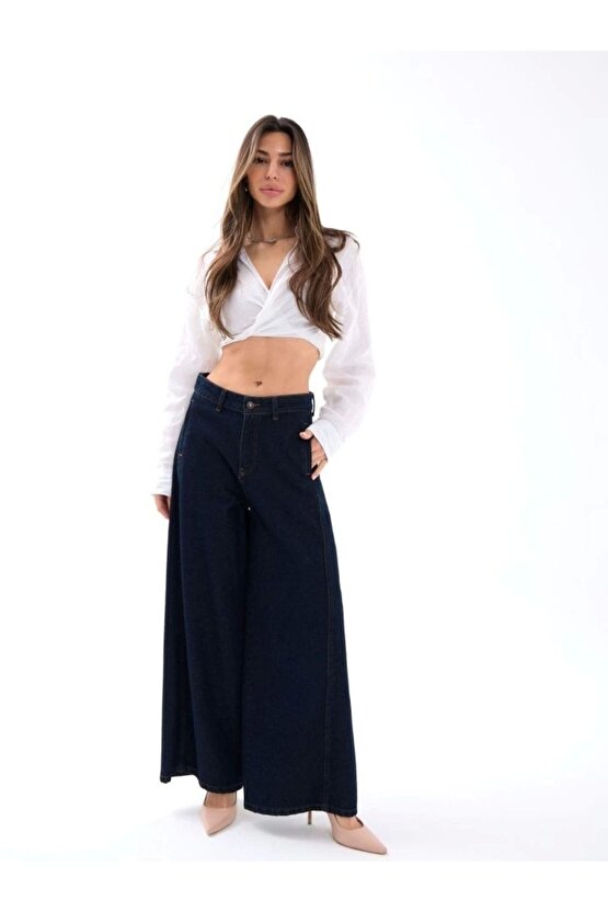 Moda Shop & Kadın Kısa Kollu Yaka Detay Triko Bluz