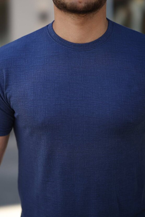 Myterrax Erkek Ağaç Kabuğu Desenli Kısa Kollu T-shirt