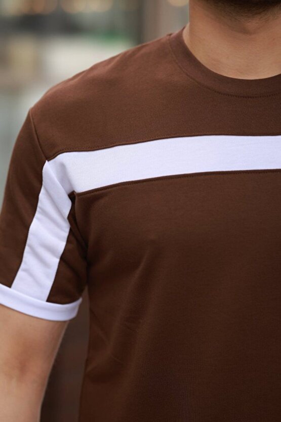 Myterrax Erkek Şerit Detaylı Kısa Kollu T-shirt