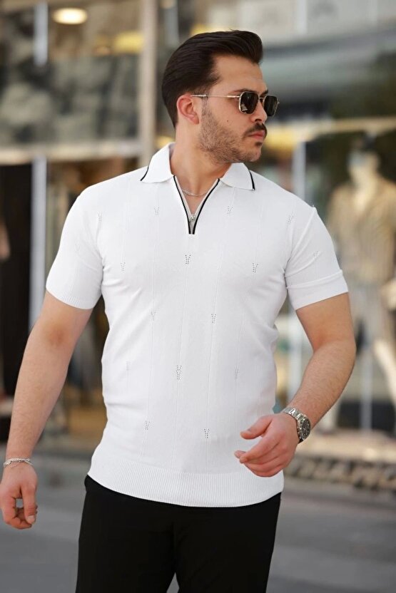 Erkek Yakalı Kısa Kollu T-shirt