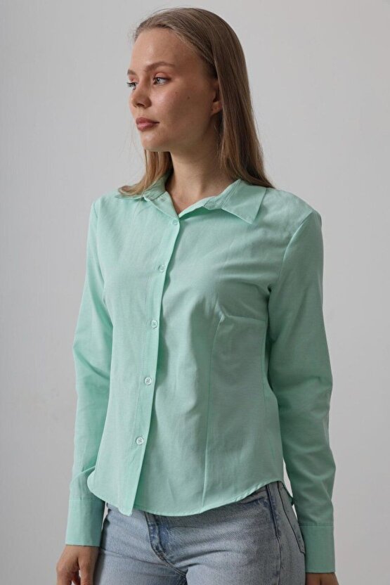 Moda Shop & Butik Basic Gömlek - Mint