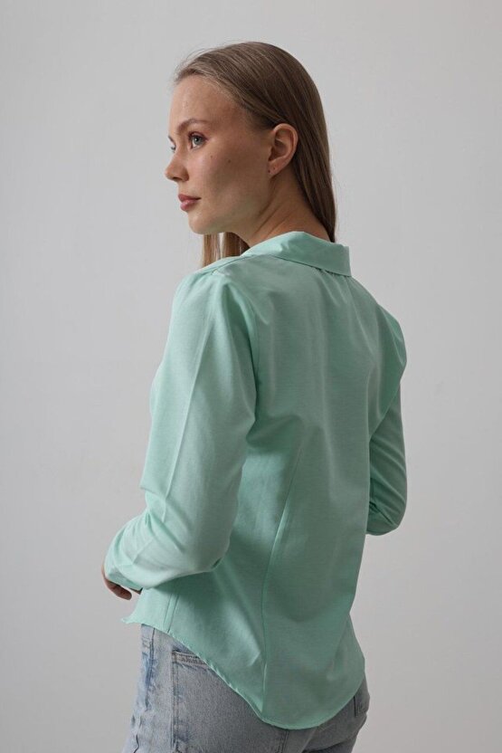 Moda Shop & Butik Basic Gömlek - Mint