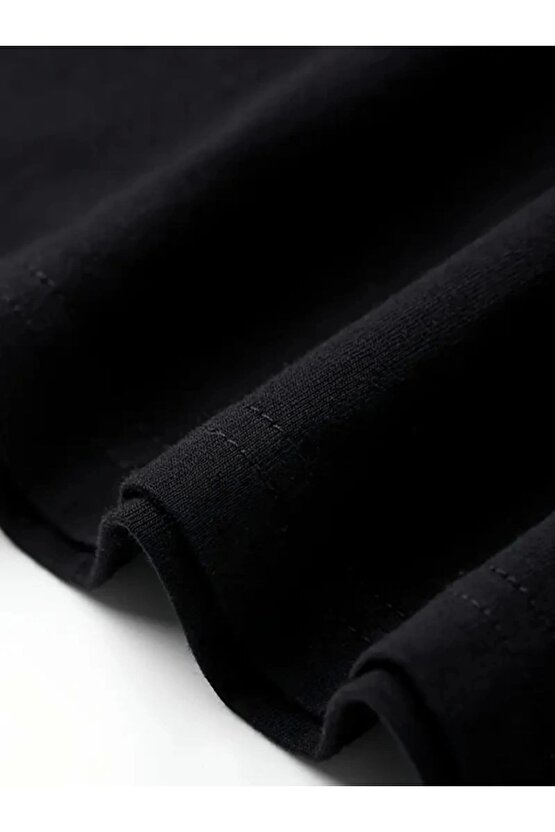 Baskılı Oversize Bisiklet Yaka T-shirt - Beyaz