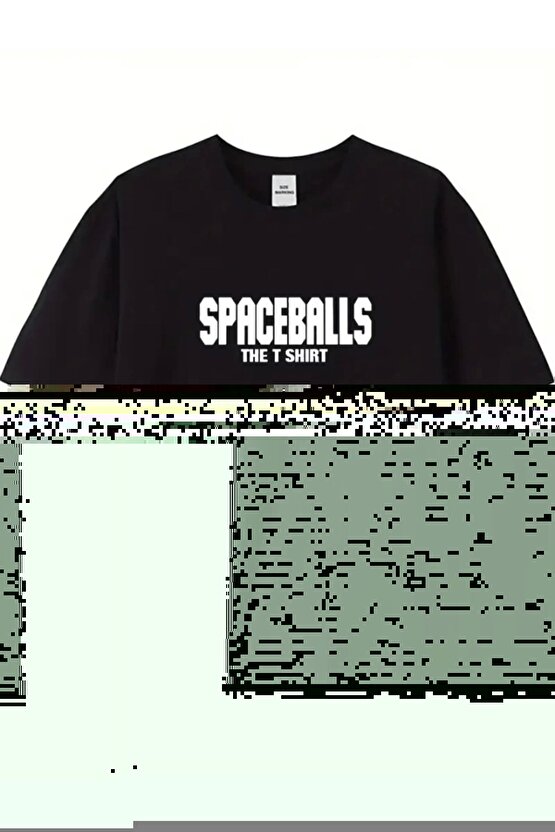 Baskılı Oversize Bisiklet Yaka T-shirt - Siyah