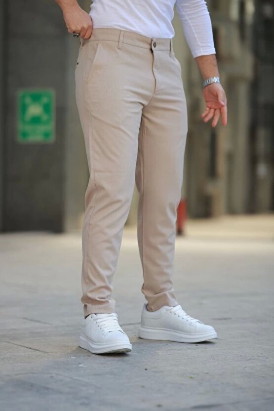 Erkek Düz Kesim Bilek Boy Kumaş Pantolon