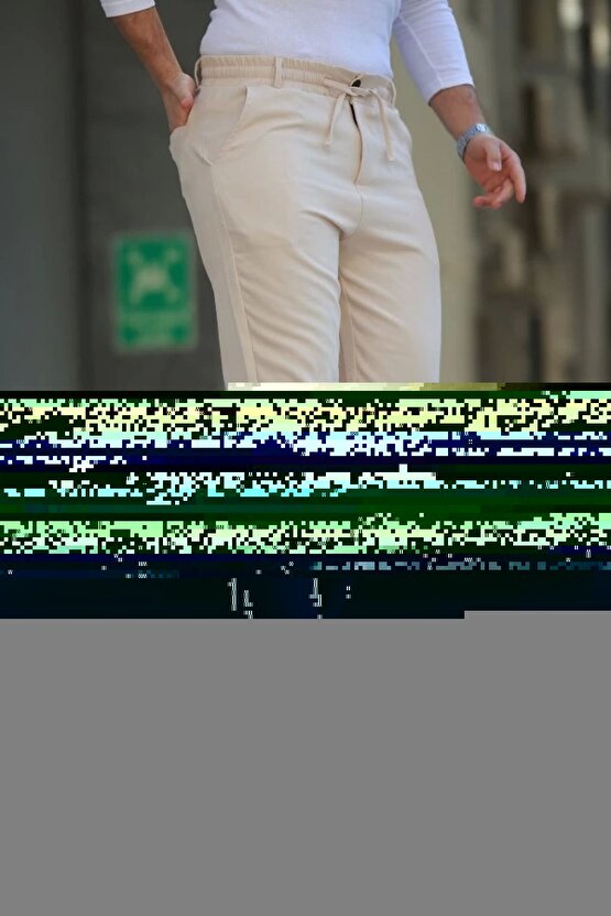 Erkek Düz Kesim Bilek Boy Kumaş Pantolon