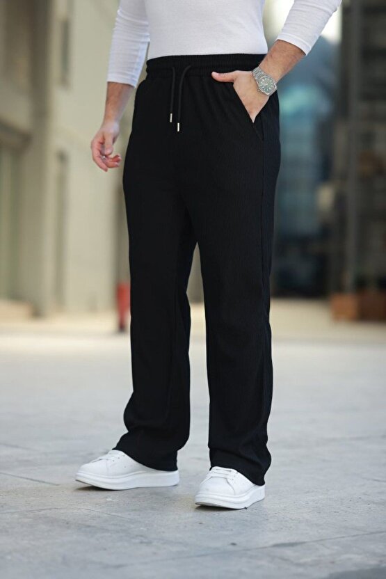Mra Fashion Erkek Bağcıklı Pileli Baggy Pantolon