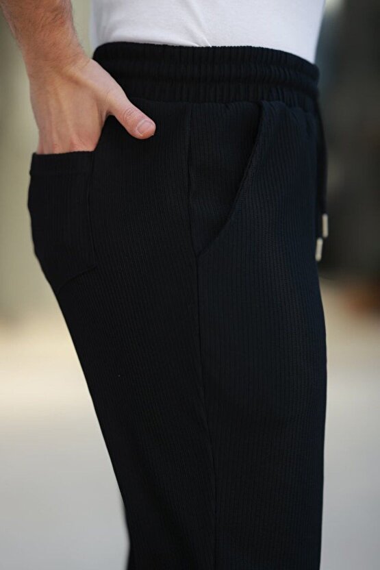 Mra Fashion Erkek Bağcıklı Pileli Baggy Pantolon