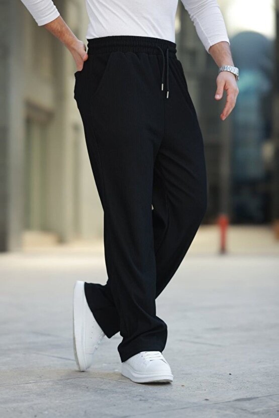 Mra Fashion Erkek Bağcıklı Pileli Baggy Pantolon