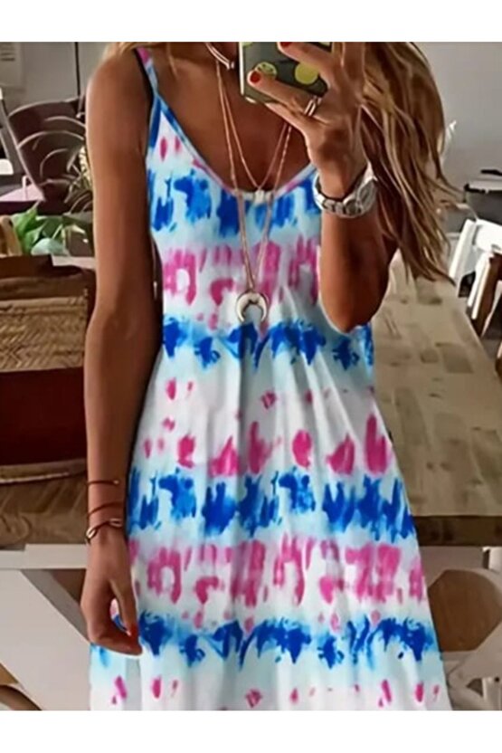 Moda Shop & Butik Kadın Askılı Tam Boy Süprem Elbise