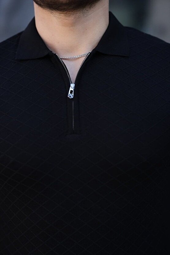 Erkek Viskon Kumaş Polo Yaka Tişört