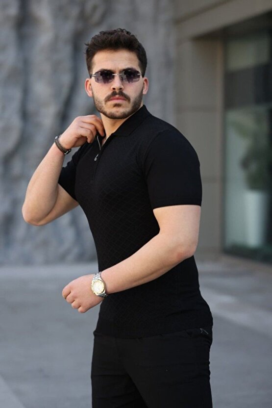 Erkek Viskon Kumaş Polo Yaka Tişört