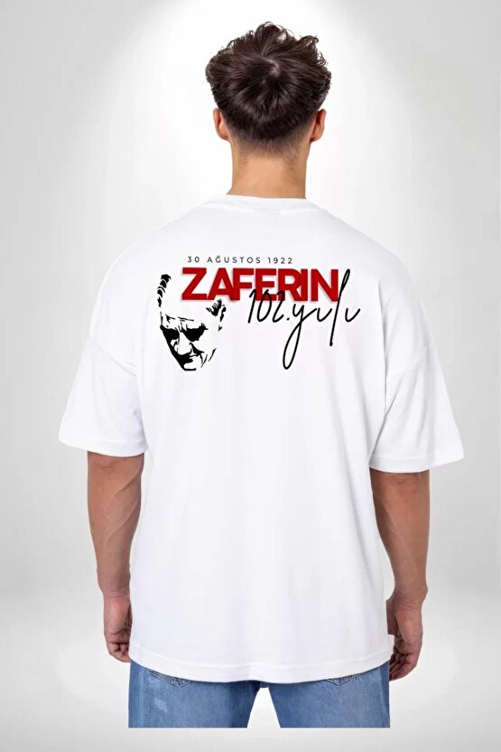 Myterrax 30 Ağustos Baskılı T-shirt - Beyaz