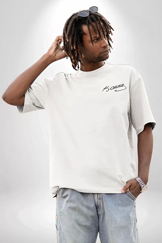 Myterrax 30 Ağustos Baskılı T-shirt - Beyaz