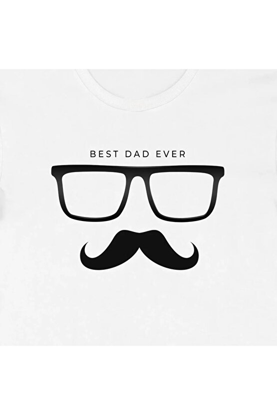 Myterrax Babalar Günü Baskılı T-shirt - Beyaz