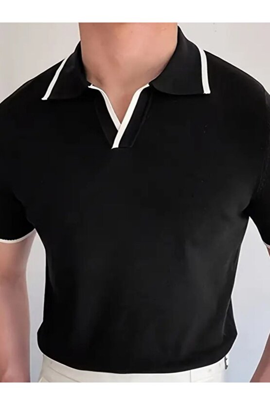 Moda Shop & Butik Erkek Uzun Kollu Yakalı Triko Bluz