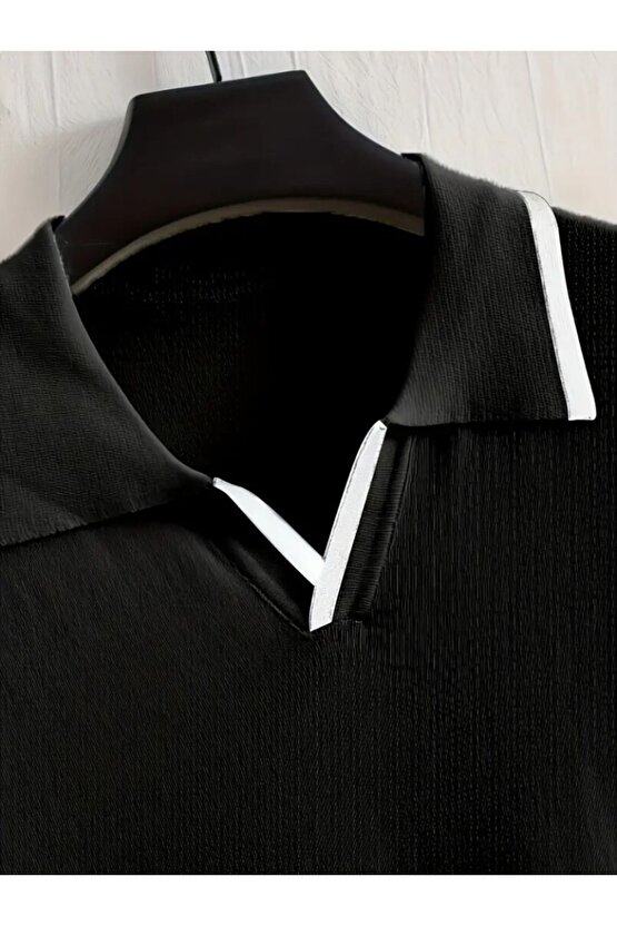Moda Shop & Butik Erkek Uzun Kollu Yakalı Triko Bluz