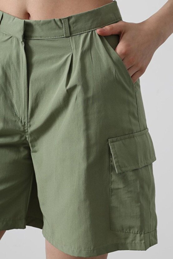Mra Fashion Cargo Cepli Şort - Haki