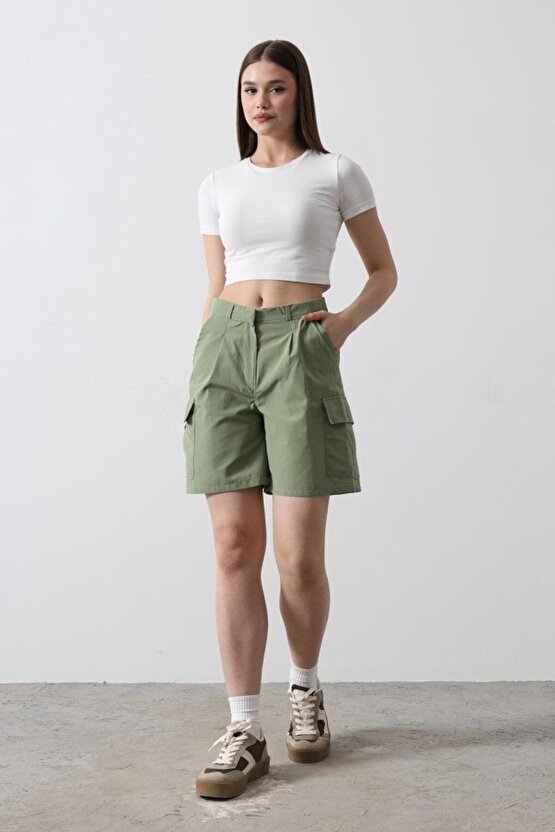 Mra Fashion Cargo Cepli Şort - Haki
