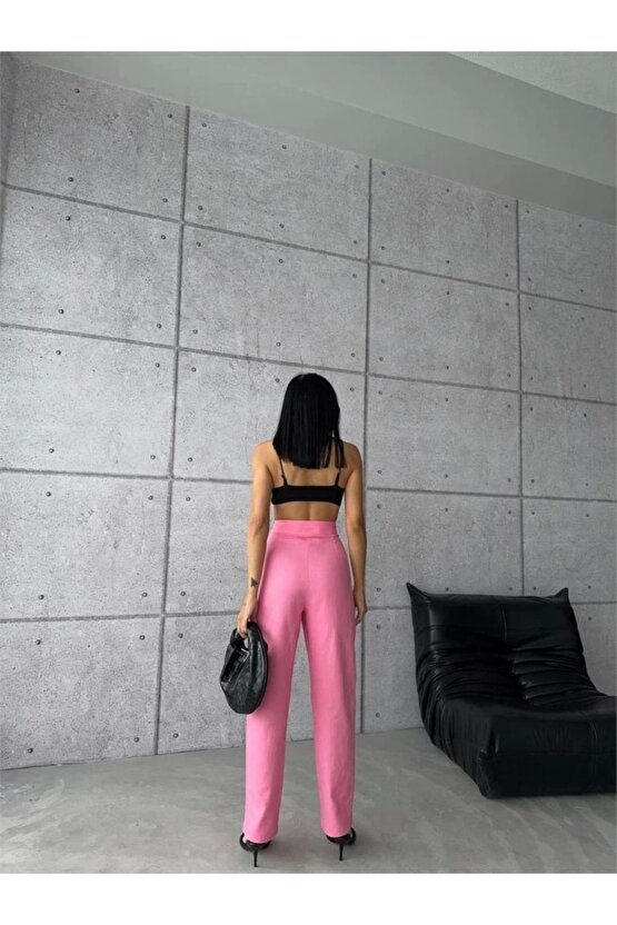 PANTOON KAPAI CEP 3 DÜĞE DETAYI  Pembe