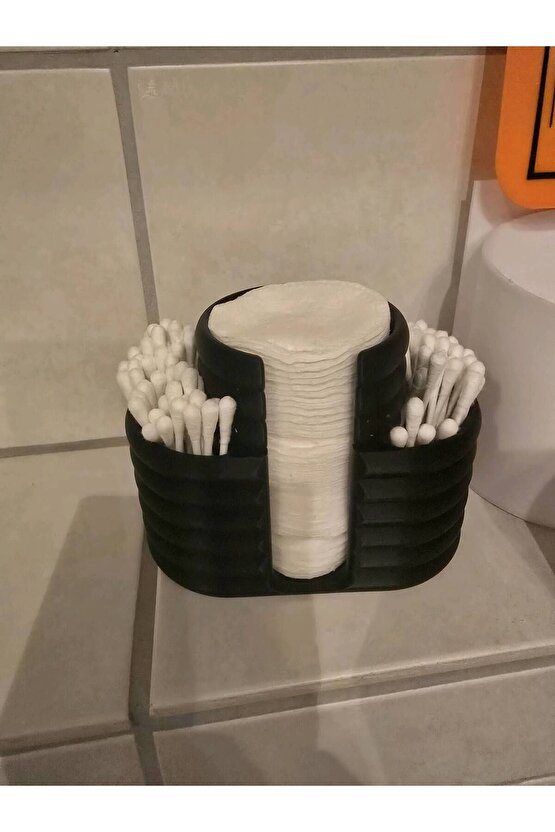 Pamuk ve Kulak Çubuğu Düzenleyici Kaliteli Şık Banyo Organizer