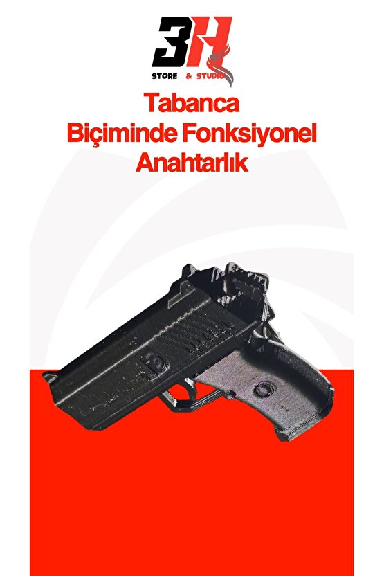 Tabanca Anahtarlık Fonksiyonel Boncuk Atan Silah Şeklinde Oyuncak Anahtarlık