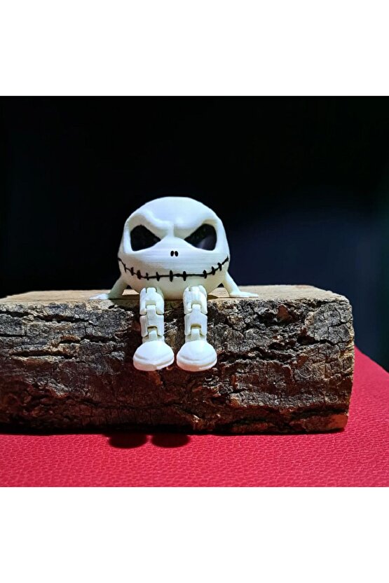 Sevimli Hareketli Beyaz Jack Skellington Araba Süsü Torpido Süsü Oyuncak