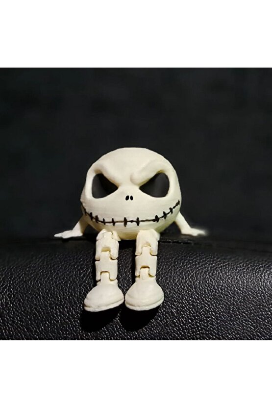 Sevimli Hareketli Beyaz Jack Skellington Araba Süsü Torpido Süsü Oyuncak