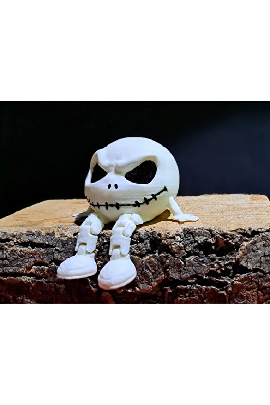 Sevimli Hareketli Beyaz Jack Skellington Araba Süsü Torpido Süsü Oyuncak