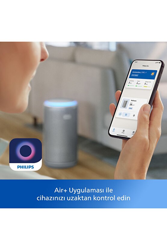 3200 Serisi Hava Temizleyici, 135 m2ye Kadar Etkili, Air+ Uygulaması ile Uzaktan Kontrol AC322010