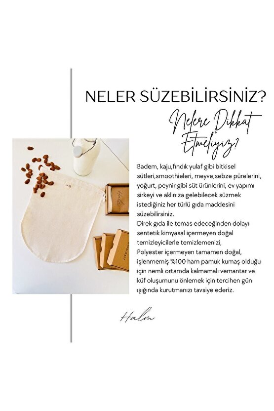 Çok Amaçlı Süzme Kesesi - Süt Bezi - Yoğurt - Peynir - Sebze - Süzme Torbası - (S BEDEN 20X20CM)