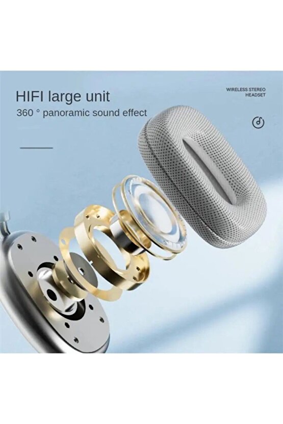 Bluetooth Kulaklık Hi-Fi Yüksek Kalite Ses Bass Müzik Ayarlanır Kafa Bandı Tıkaç Type-C Şarj Aux