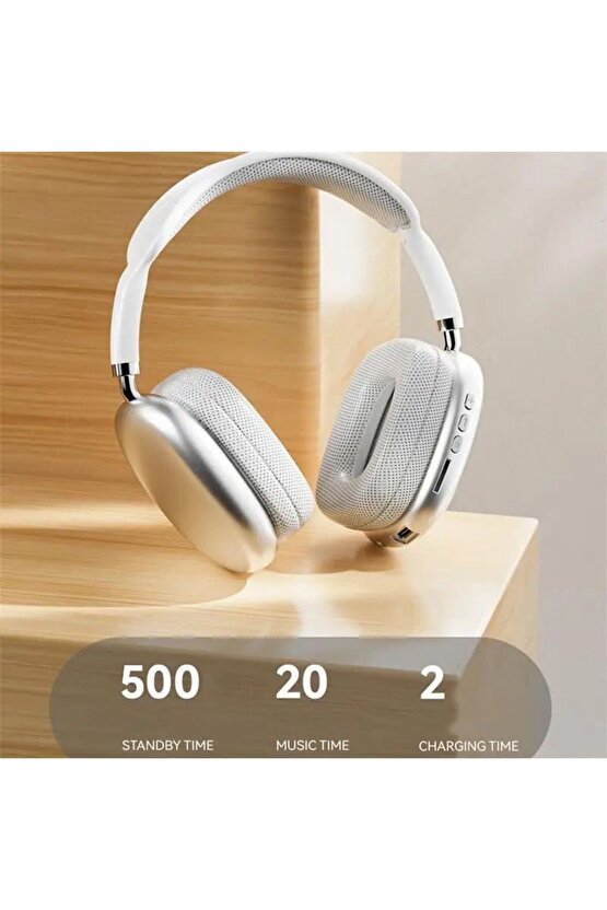 Bluetooth Kulaklık Hi-Fi Yüksek Kalite Ses Bass Müzik Ayarlanır Kafa Bandı Tıkaç Type-C Şarj Aux
