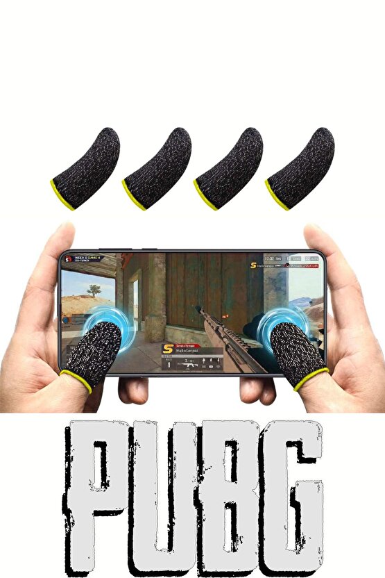 Pubg Parmaklık Eldiveni 2 Çift 4 Adet E-spor Mobile Parmak Eldiven Ultra Hassasiyet