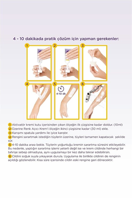 Tüy Sarartıcı Krem 35 Ml