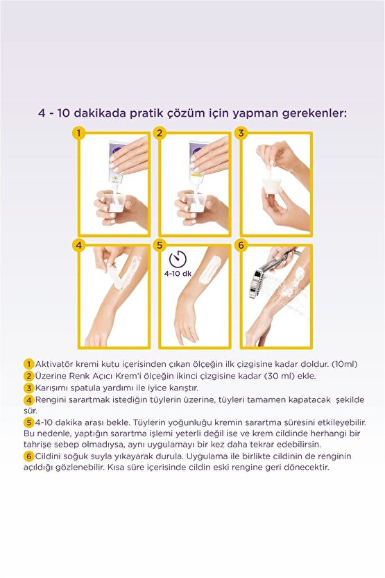 Tüy Sarartıcı Krem 35 Ml x2 Adet