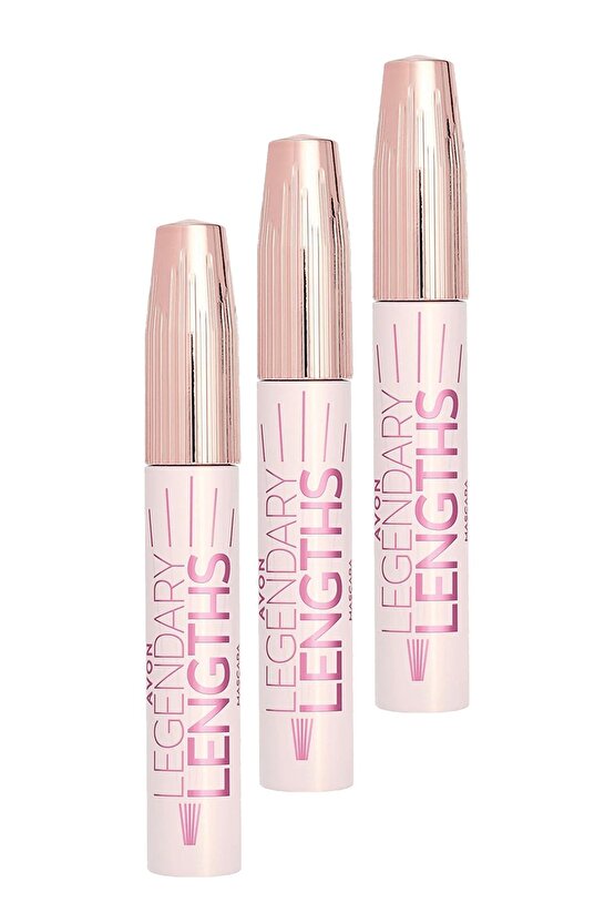 Legendary Lengths Hacim ve Uzunluk Veren Siyah Maskara 10 Ml. Üçlü Set
