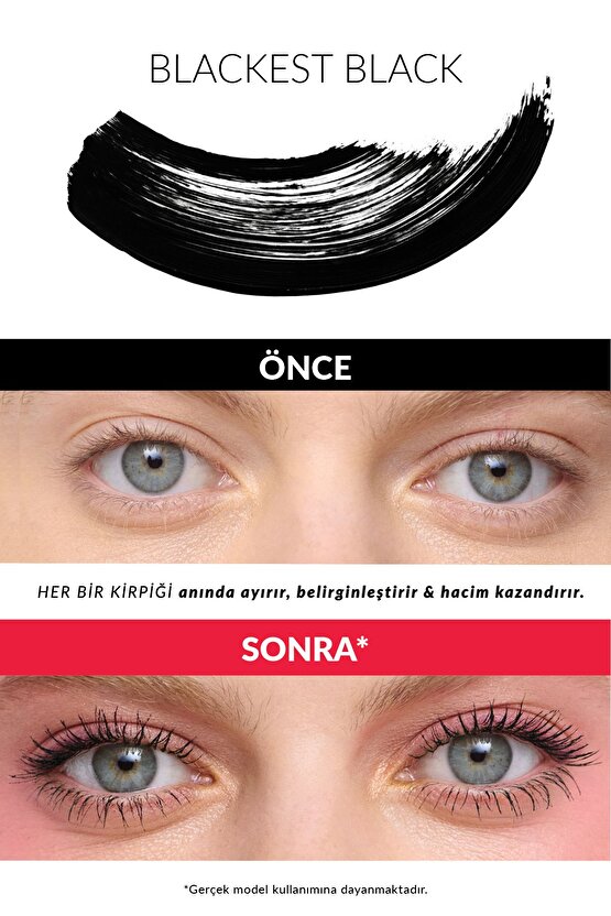 Fanomenal Hacim Veren & Tek Tek Ayıran Maskara - Blackest Black