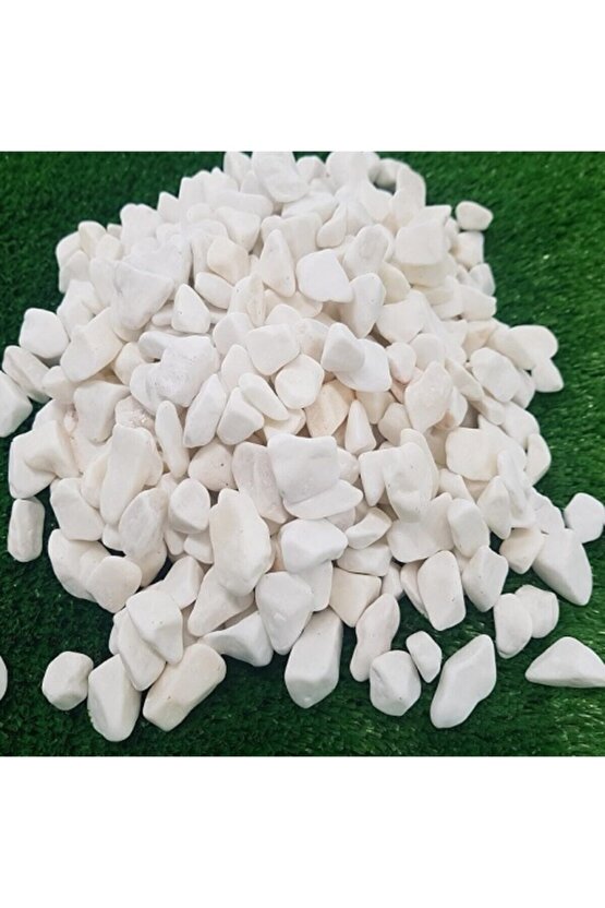 Beyaz Dolomit Taş 25 Kg 1-2 Cm Dere Taşı Çakıl Taşı Bahçe Süs Taşı Saksı Teraryum Taşı Akvaryum Taşı