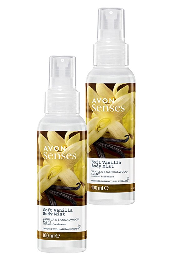 Soft Vanilla Vanilya ve Sandal Ağacı Kokulu Vücut Spreyi 100 Ml. İkili Set
