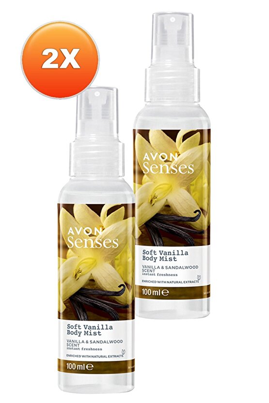 Soft Vanilla Vanilya ve Sandal Ağacı Kokulu Vücut Spreyi 100 Ml. İkili Set
