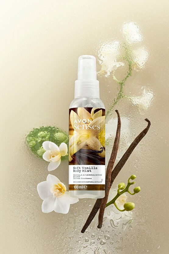 Soft Vanilla Vanilya ve Sandal Ağacı Kokulu Vücut Spreyi 100 Ml. İkili Set