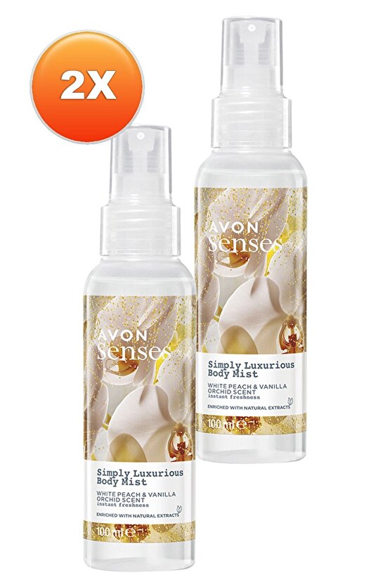 Simply Luxurious Beyaz Şeftali ve Vanilya Orkide Kokulu Vücut Spreyi 100 Ml. İkili Set