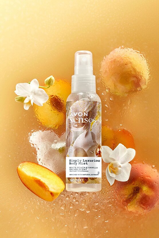 Simply Luxurious Beyaz Şeftali ve Vanilya Orkide Kokulu Vücut Spreyi 100 Ml. İkili Set