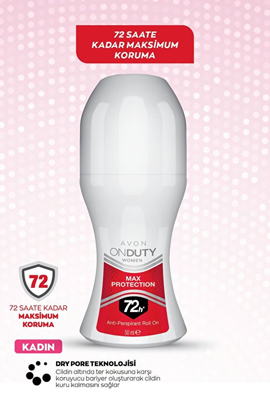 On Duty Max Protection Antiperspirant Kadın Roll-On Deodorant 50ml - 3lü Paket
