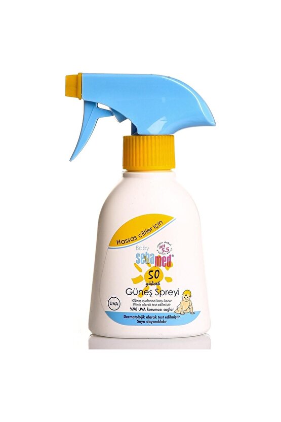 Baby SPF 50+ %98 UVA Korumalı UVB Filtreli Çok Yönlü Koruyucu Çocuk Güneş Spreyi 200 ml