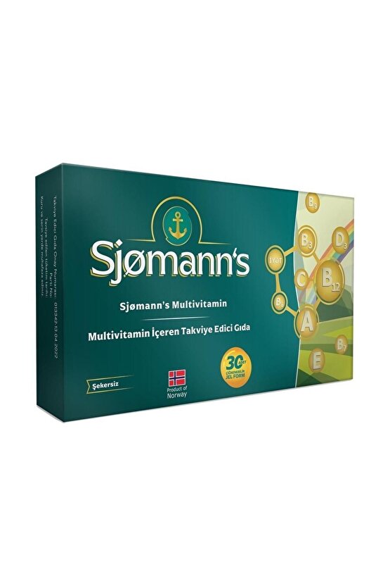 SJOMANNS Multivitamin İçeren Takviye Edici Gıda 30 Tablet 8682792377083